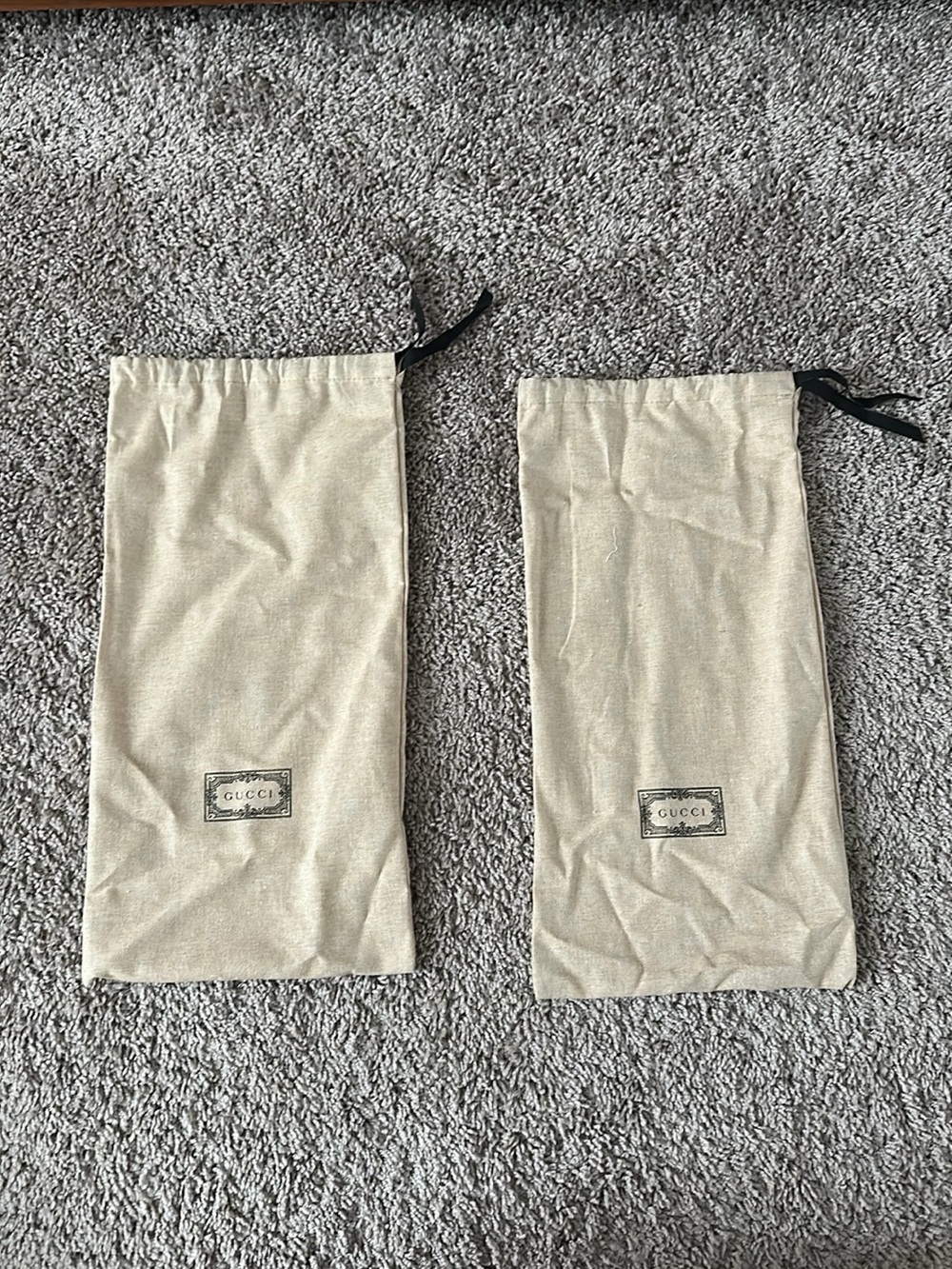Gucci Beige Drawstring Dust Bags (Pair)